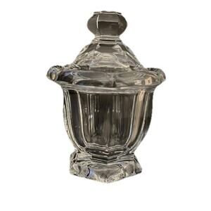 Baccarat Lidded Jar France Harcourt‎ Heavy Crystal Mustard Honey Sugar Jam Bowl